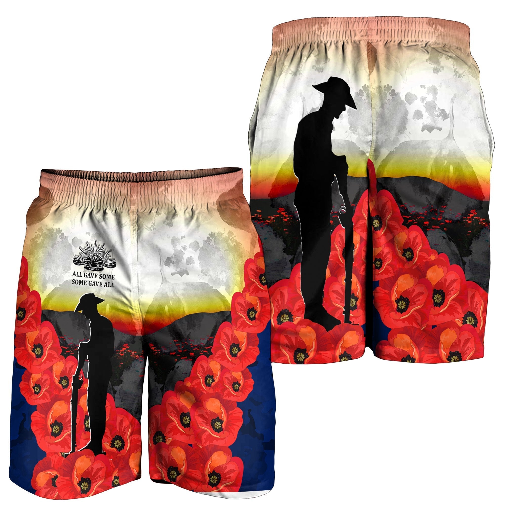 Anzac Lest We Forget Men's Shorts - All Gave Some, Some Gave All
