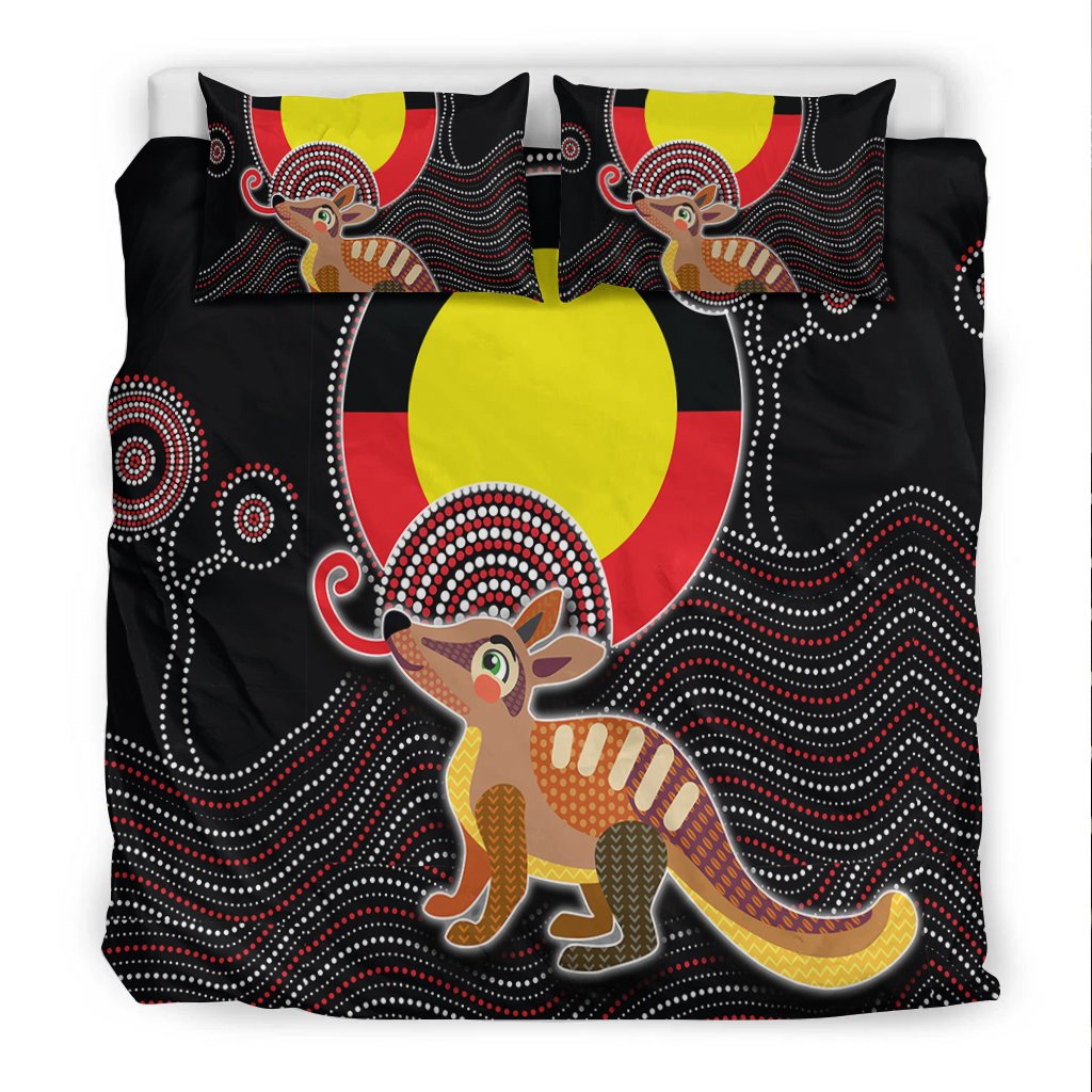 Aboriginal Bedding Set - Numbat with Aboriginal Flag