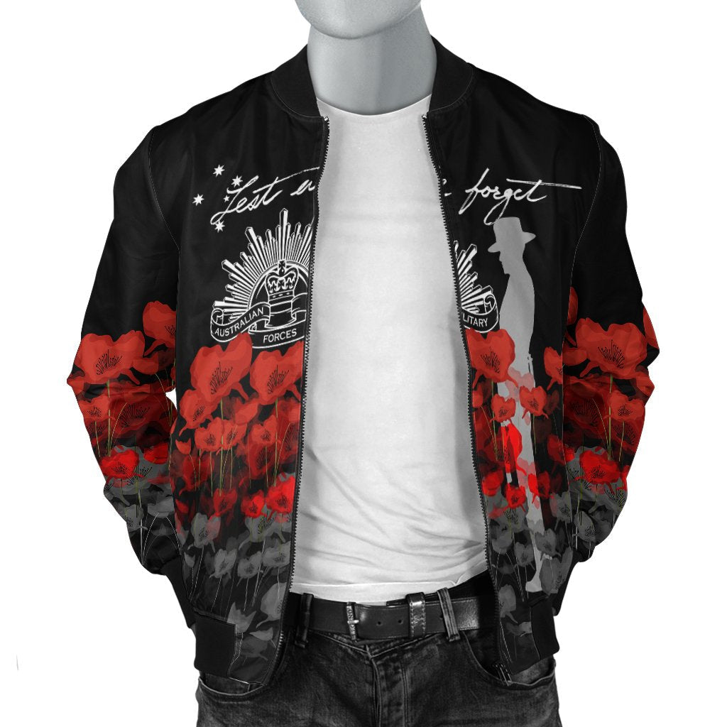 Anzac Day Men Bomber Jacket - Remember Them