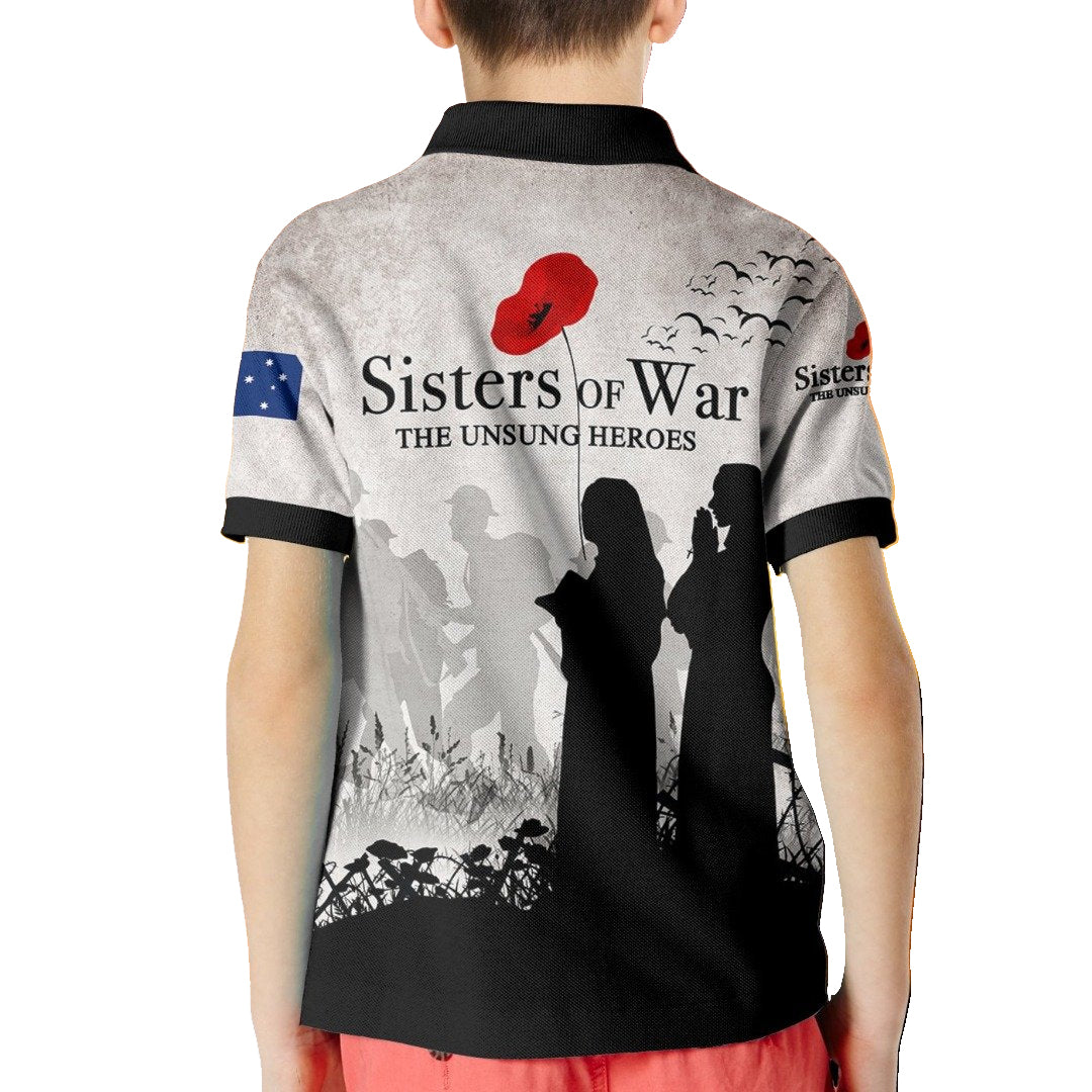 Anzac Polo - Anzac Day  Sisters Of War Kid Polo Shirt