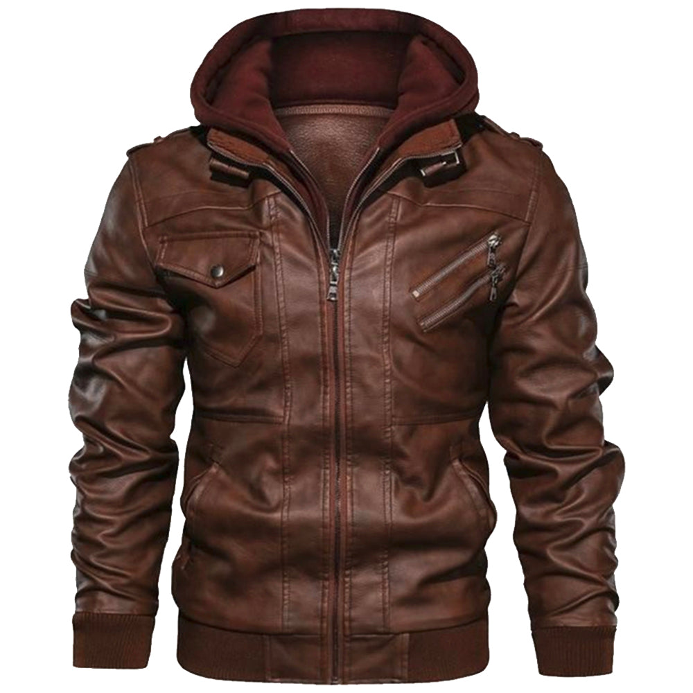Viking Valknut Zipper Leather Jacket