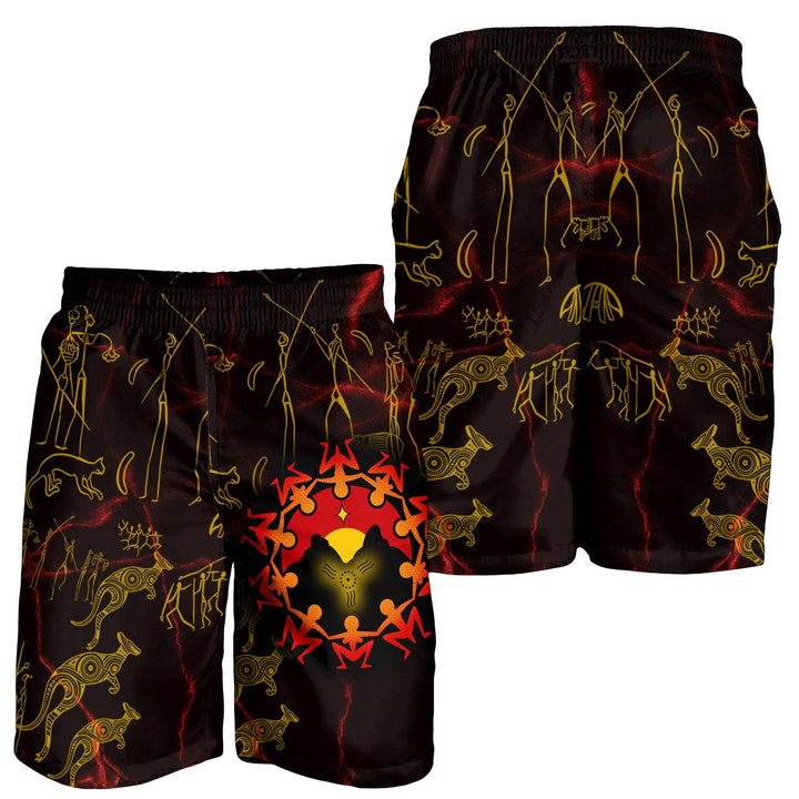Aboriginal Men's Shorts - Australia Map and Indigenous Flag – To The Closet