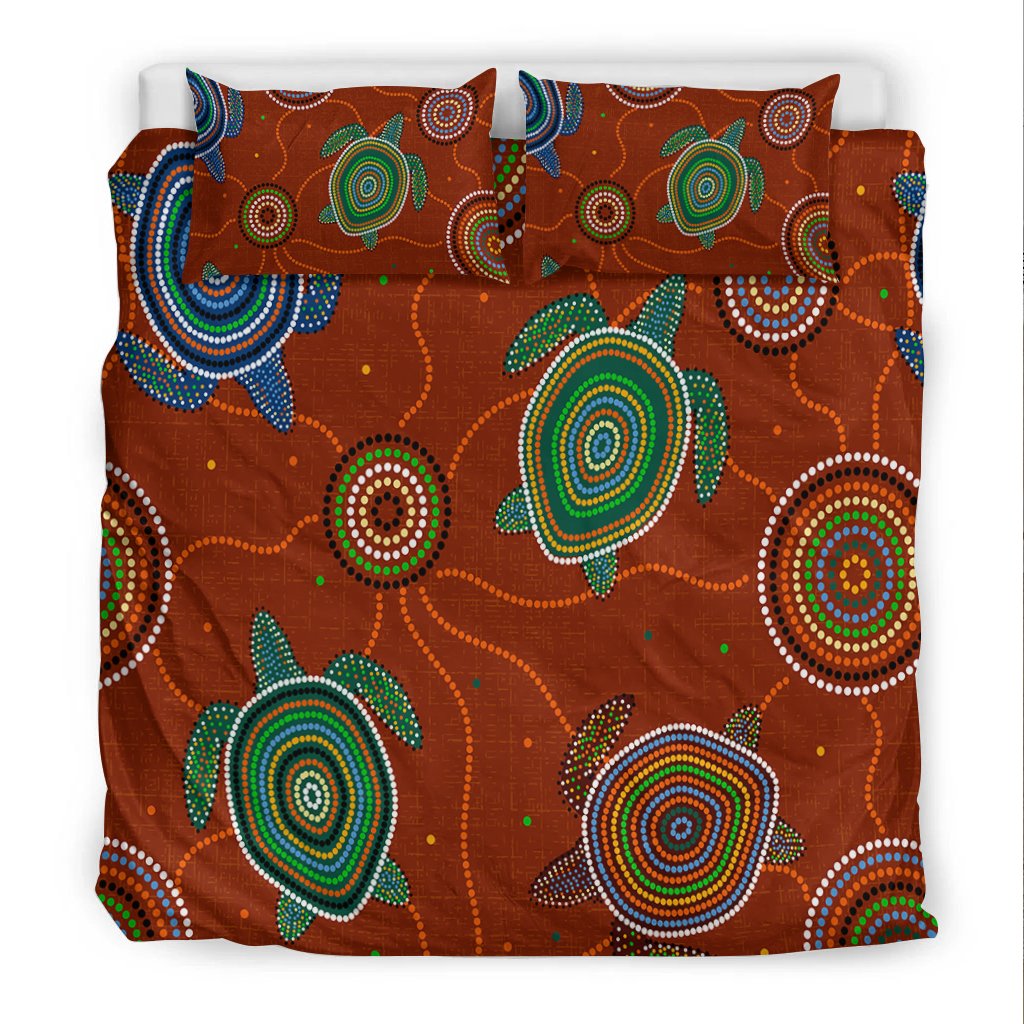 Aboriginal Bedding Set - Aussie Turtle with Aboriginal Style