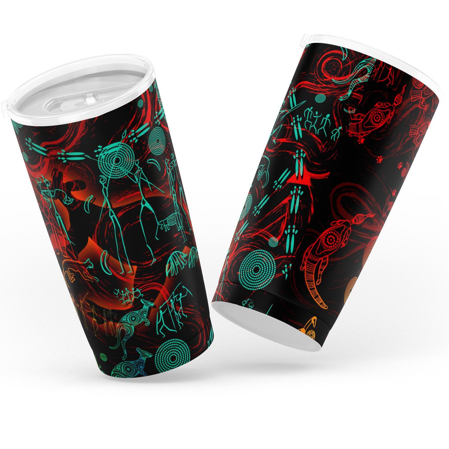 Insulated Tumbler, Kangaroo Adults Indigenous Art