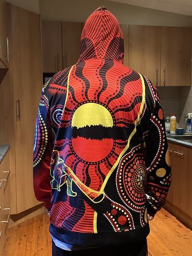 Hoodie - Australia Aboriginal Dots With Didgeridoo
