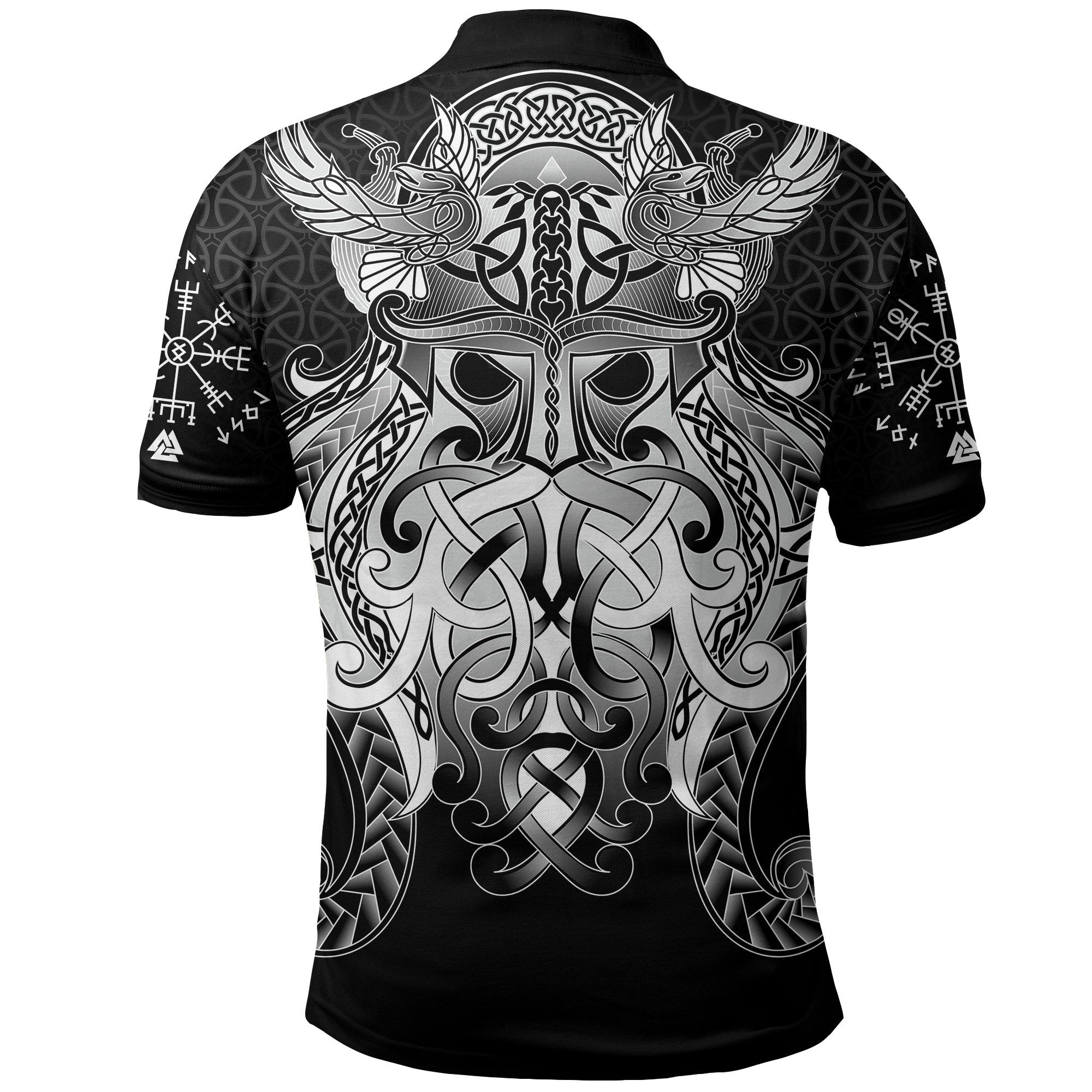 Viking Polo Shirt Muninn Tattoo