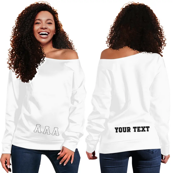 Personalized Greek Life Off Shoulder Sweaters (DS)