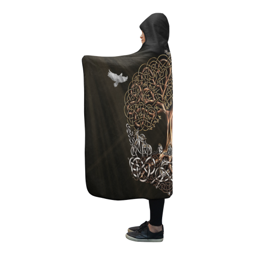 Viking Hooded Blanket Tree Of Life Yggdrasil