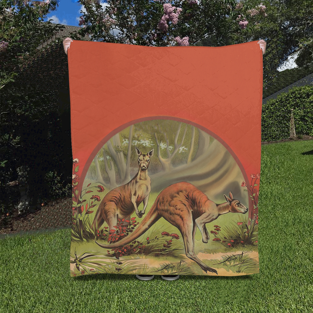 Quilt - Kangaroo Quilt Landscape Art