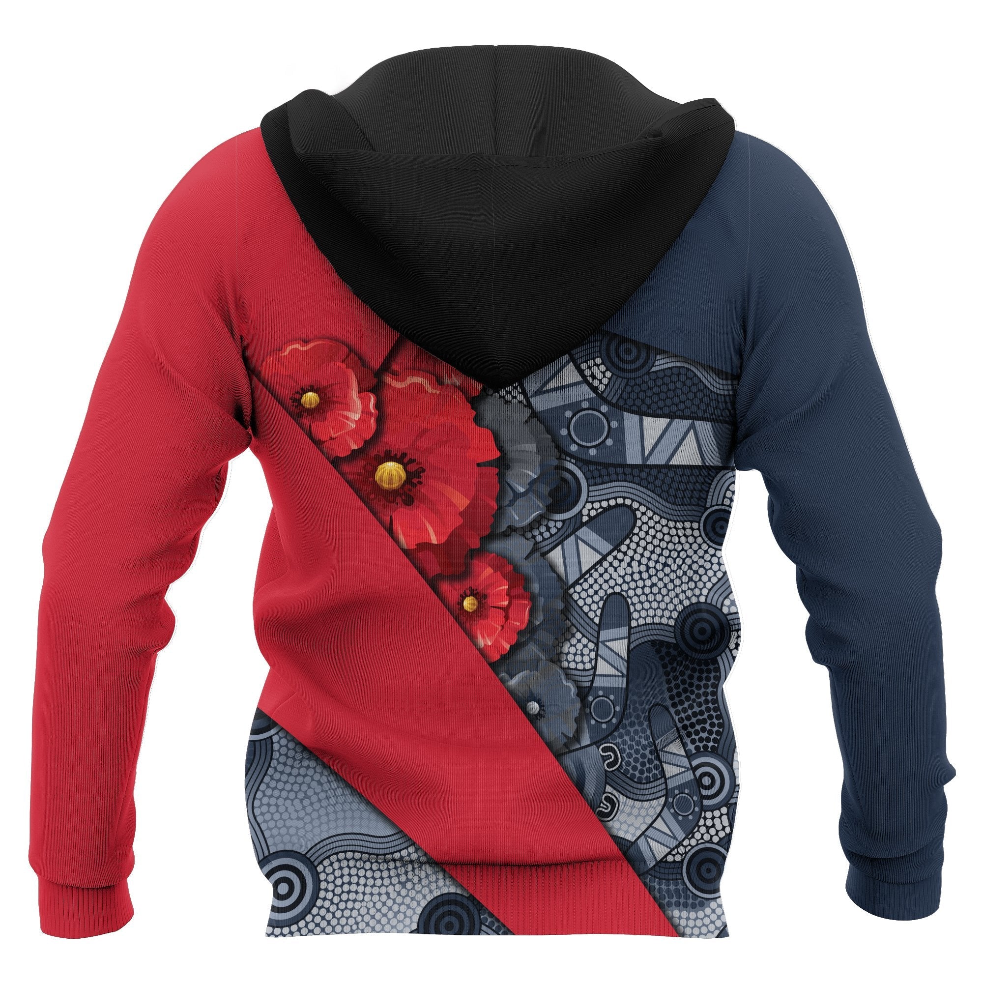 Aboriginal Zip Hoodie - Anzac Day