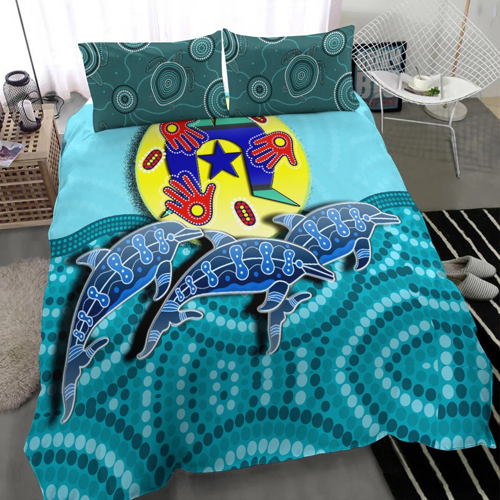 Aboriginal Bedding Set - Aboriginal Dolphin