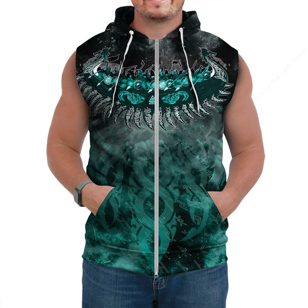 Viking Sleeveless Hoodie Drakkar Ship 