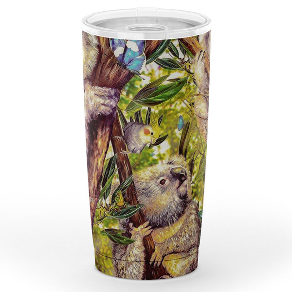 Koala Insulated Tumbler - 3D Koala with Waratah Flower Tumbler