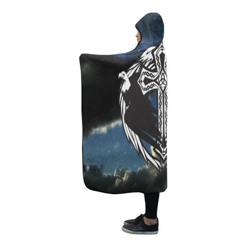 Viking Hooded Blanket Eagles Of And Moon