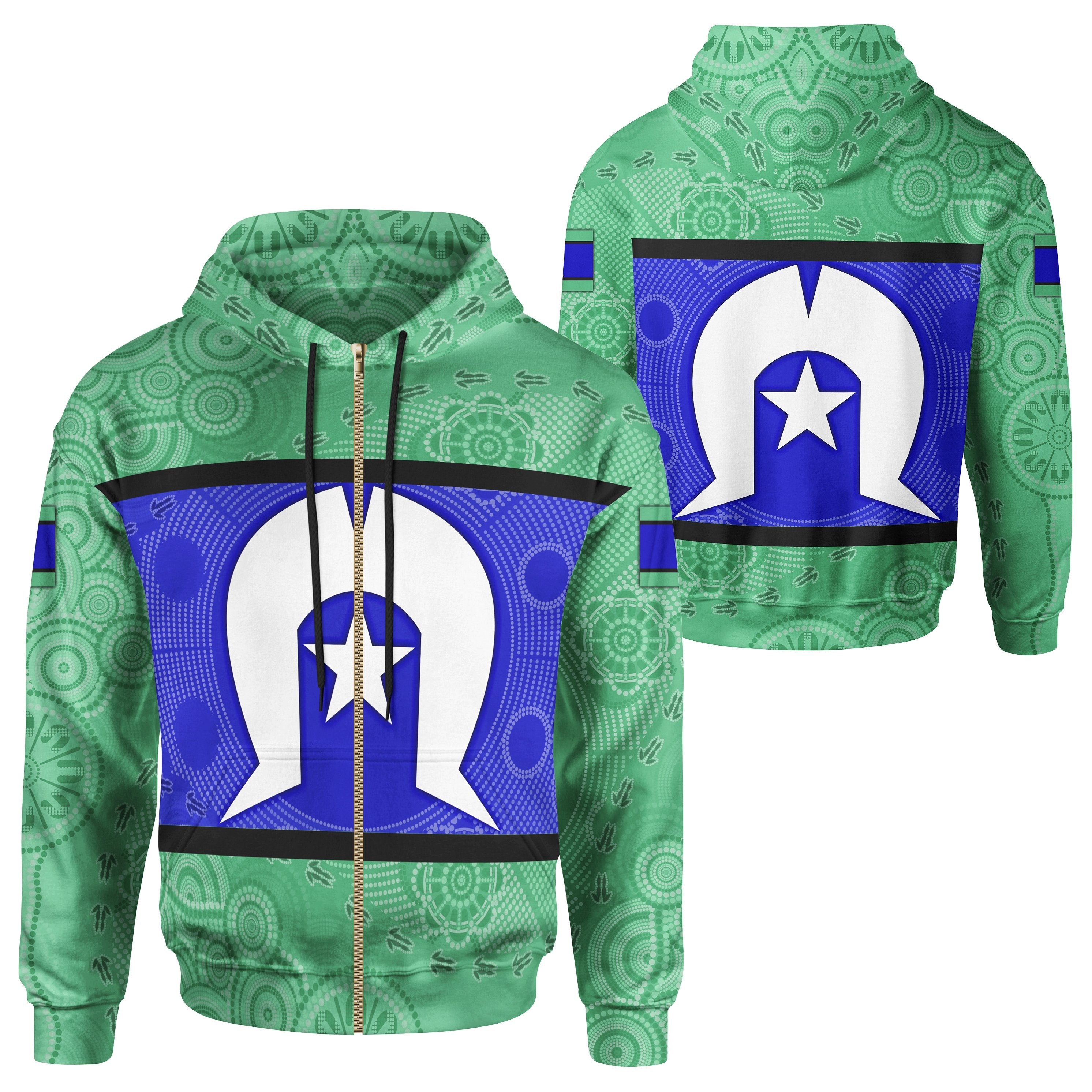 Zip Hoodie - Torres Strait Islands Aboriginal Patterns Ver 02