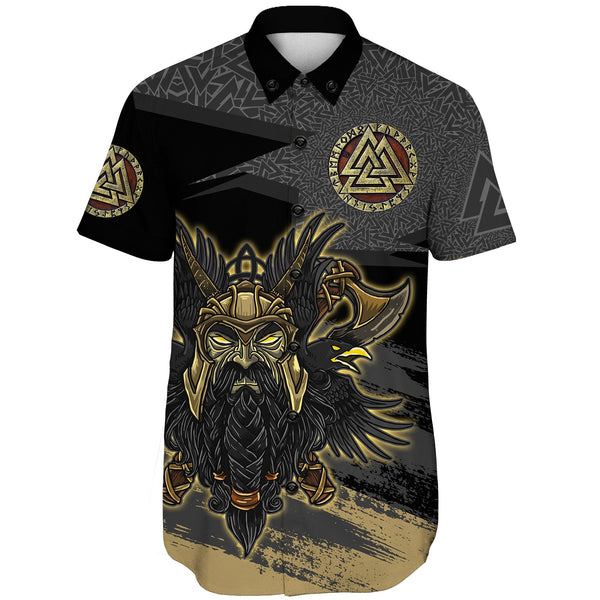 Viking Short Sleeve Shirt Odin Valknut The Symbol of Odin