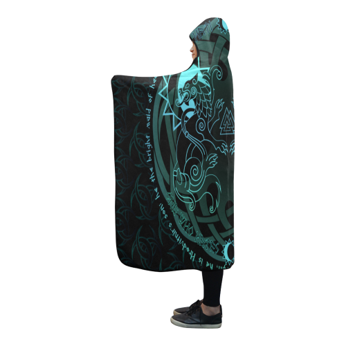 Viking Hooded Blanket Hati And Skoll Of 