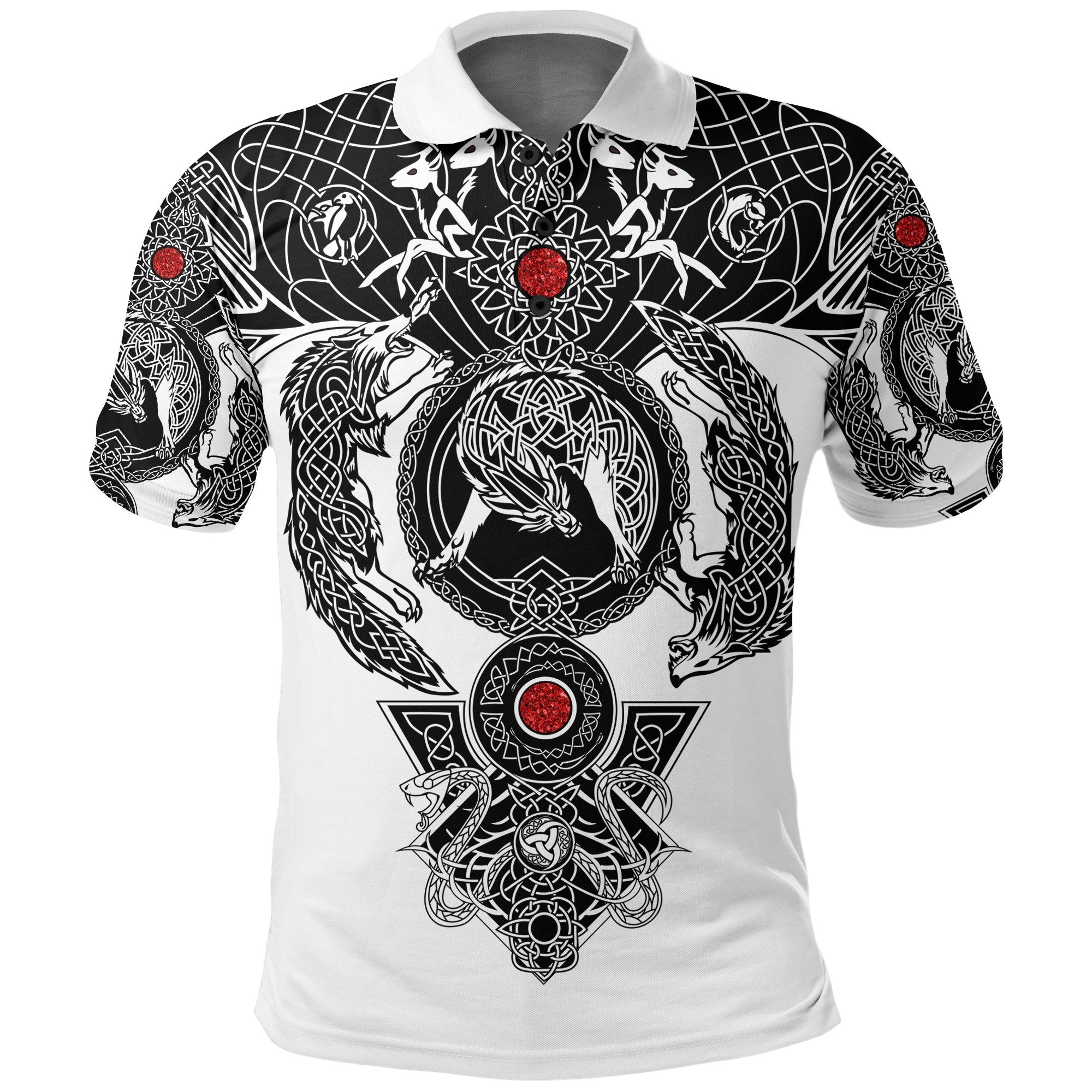 Viking Polo Shirt Tattoo All Over Print