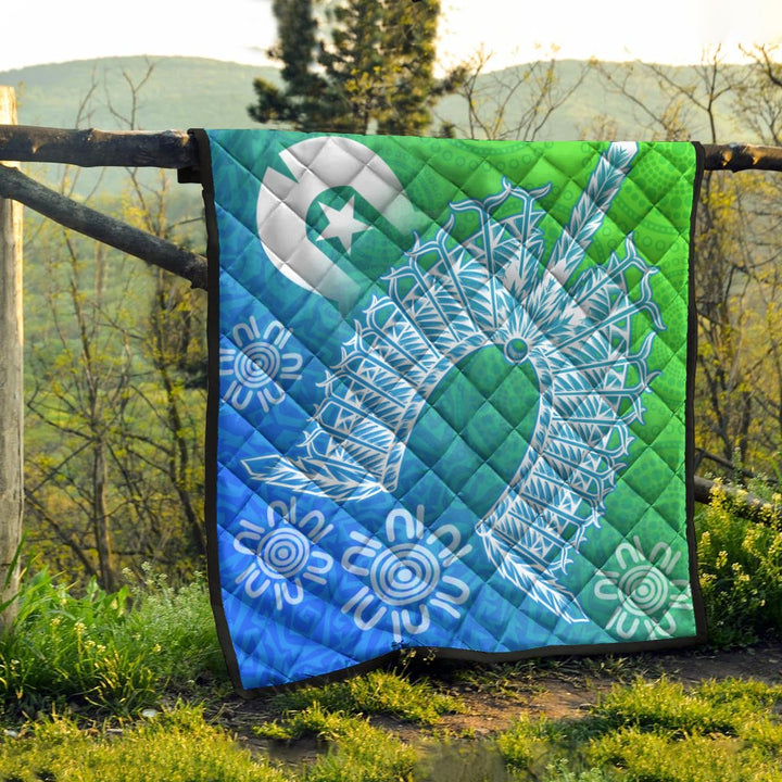 Torres Strait Islander Premium Quilt - Dhari Mask Ocean Style – To The ...