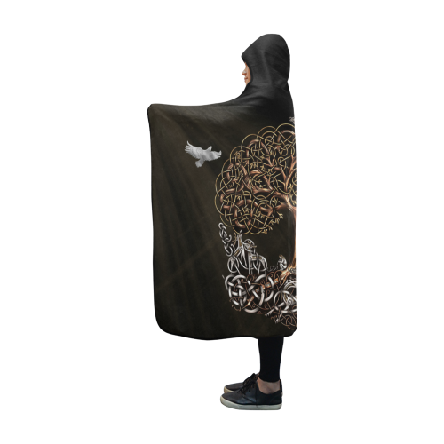 Viking Hooded Blanket Tree Of Life Yggdrasil