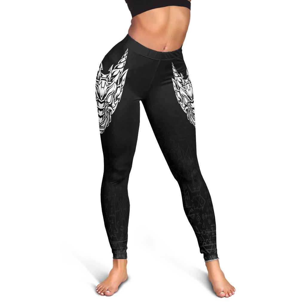 Viking Legging Abstract Horned Dragon