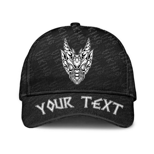 Custom Viking Classic Cap Abstract Horned Dragon