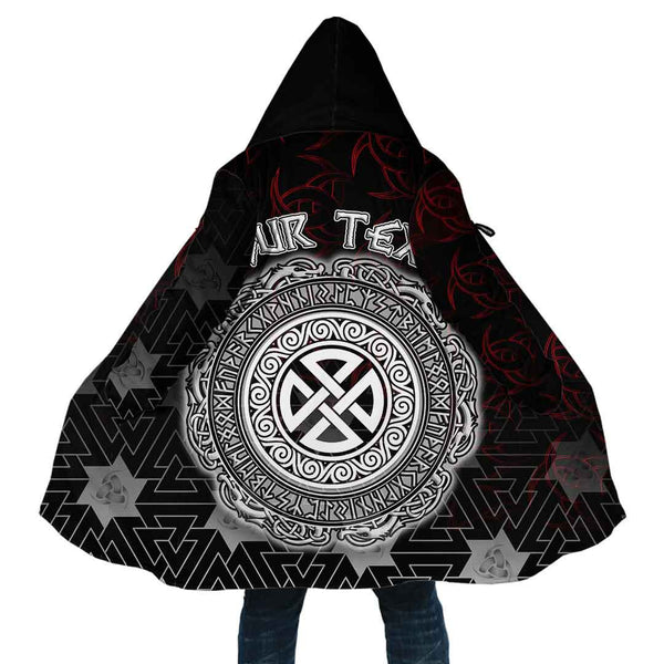 Custom Viking Hooded Coat Acient Pattern Special Style