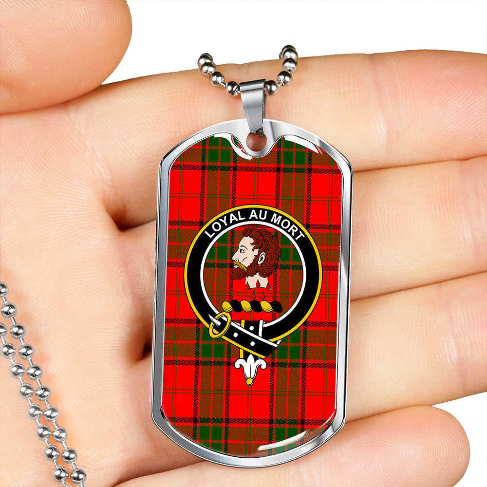 Adair Clan Badge Classic Tartan Dog Tag Necklace