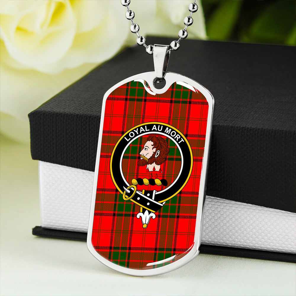 Adair Clan Badge Classic Tartan Dog Tag Necklace