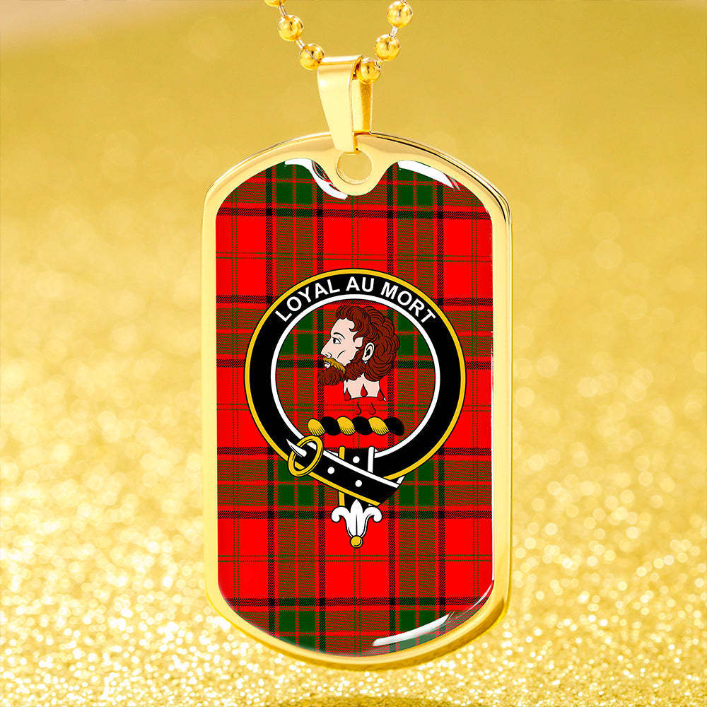 Adair Clan Badge Classic Tartan Dog Tag Necklace