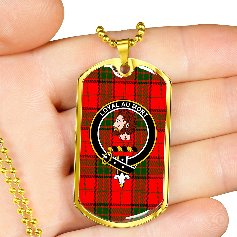 Adair Clan Badge Classic Tartan Dog Tag Necklace