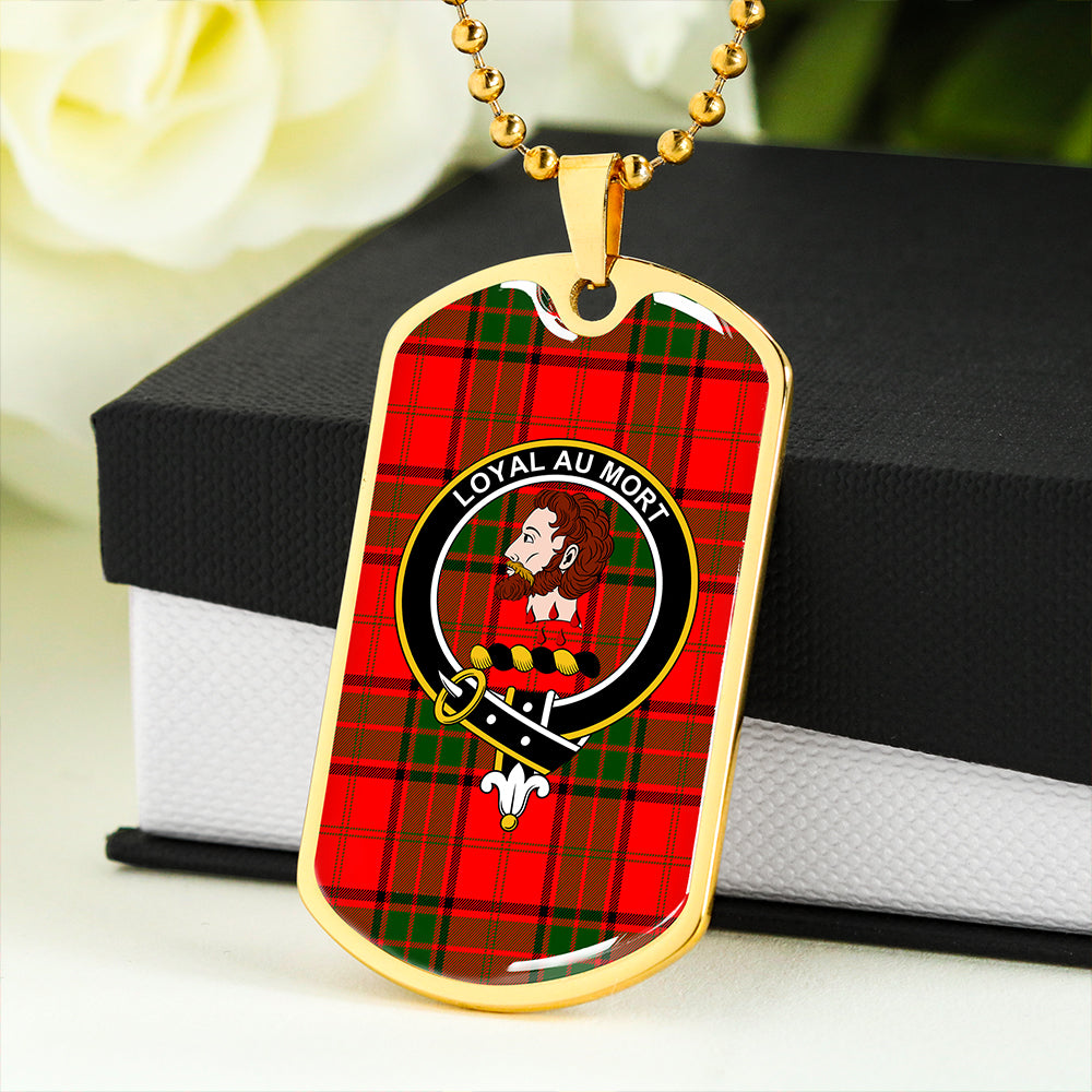 Adair Clan Badge Classic Tartan Dog Tag Necklace