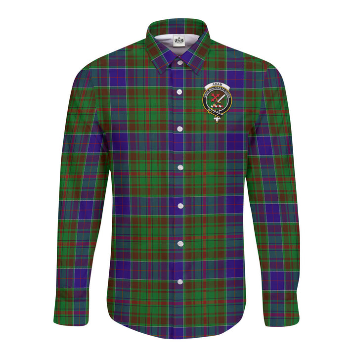 AdamTartan Crest Long Sleeve Button Shirt