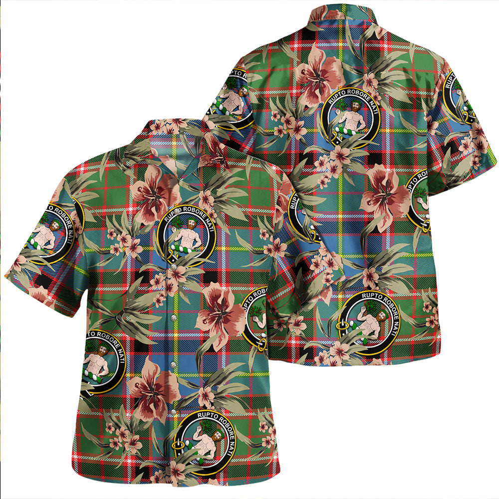 Scottish Tartan Aikenhead Clan Hawaiian Shirt Tropical Old Style