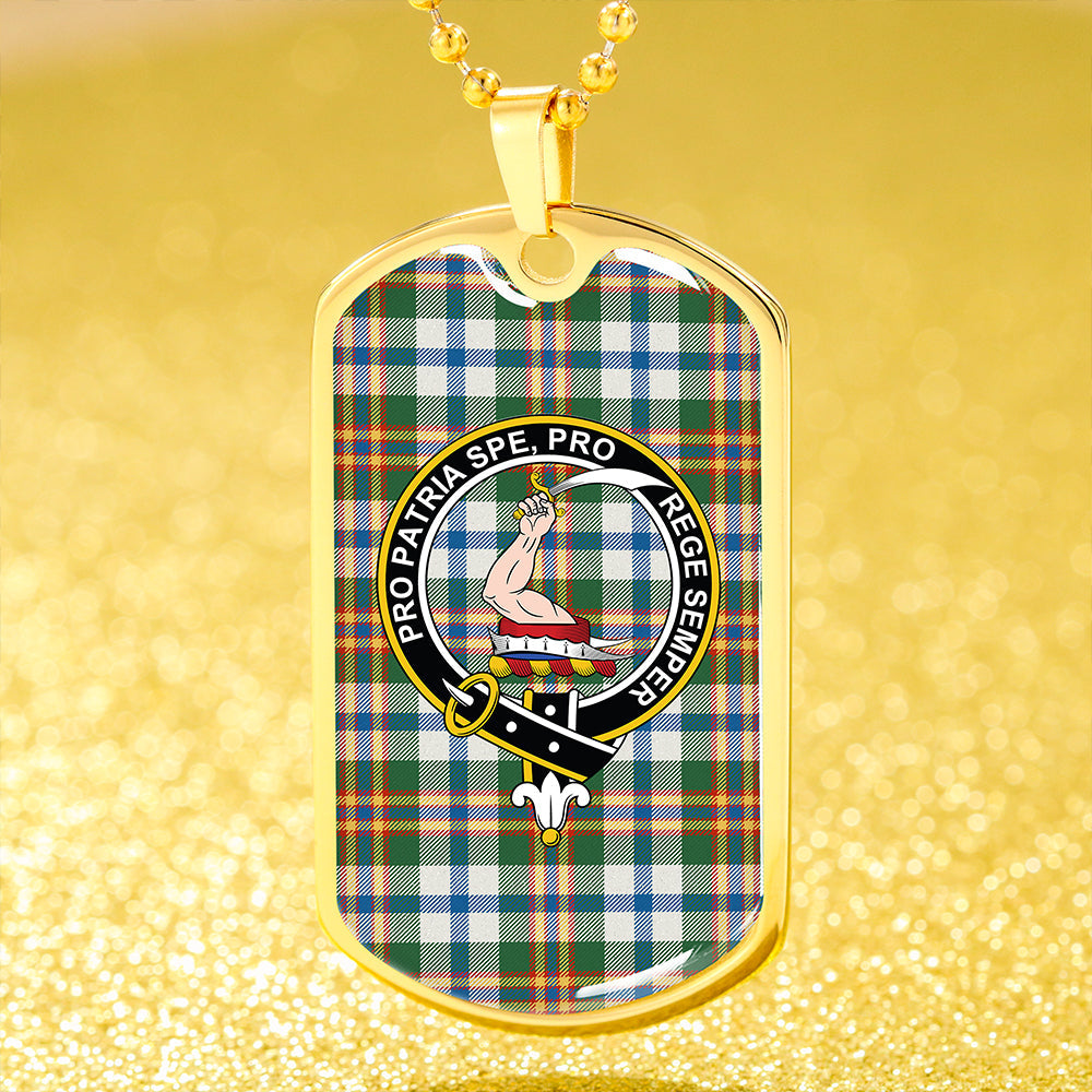 Ainslie Lake Weathered Clan Badge Classic Tartan Dog Tag Necklace