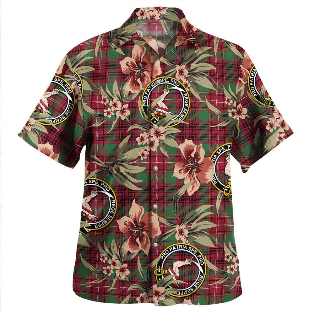 Scottish Tartan Ainslie Weathered Clan Hawaiian Shirt Tropical Old Style