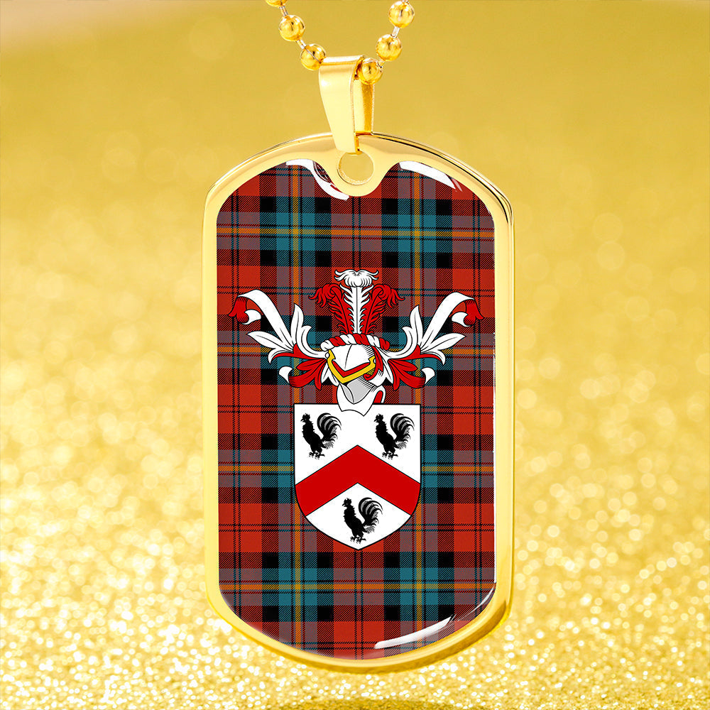 Aitken Ancient Clan Badge Classic Tartan Dog Tag Necklace