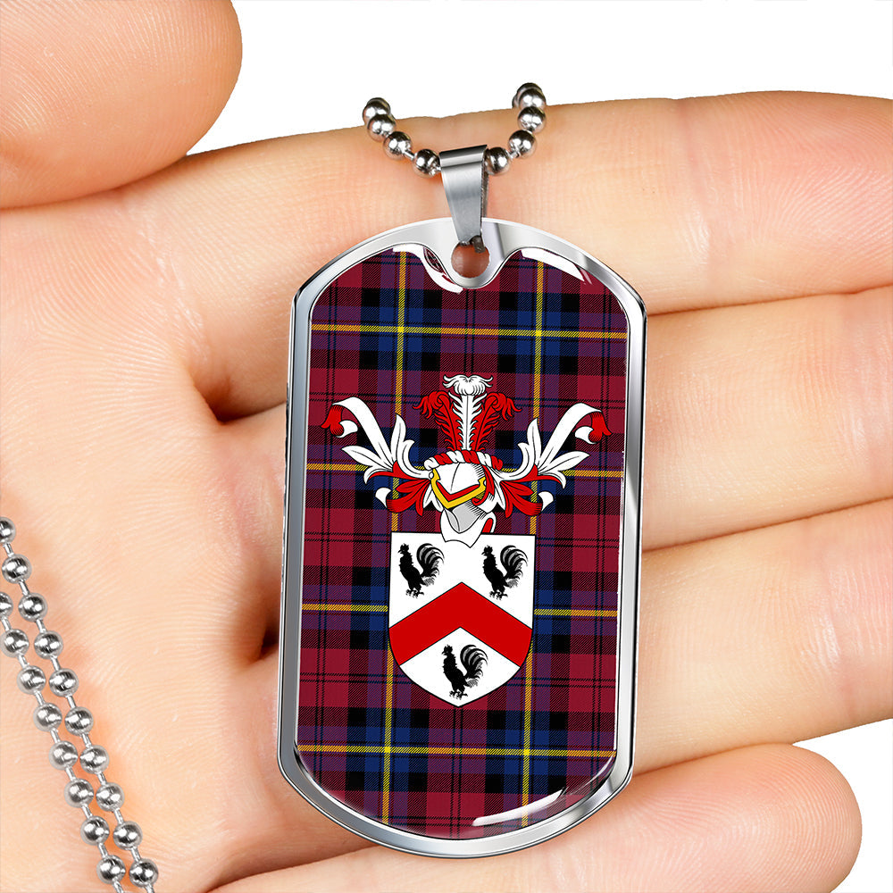 Aitken Modern Clan Badge Classic Tartan Dog Tag Necklace