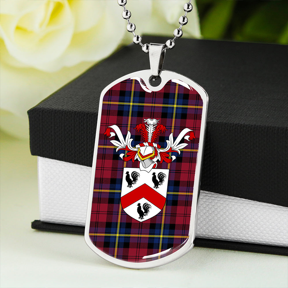 Aitken Modern Clan Badge Classic Tartan Dog Tag Necklace
