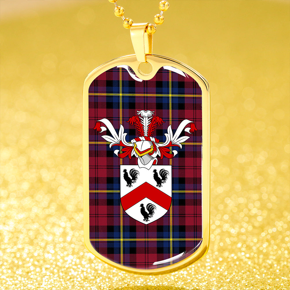 Aitken Modern Clan Badge Classic Tartan Dog Tag Necklace