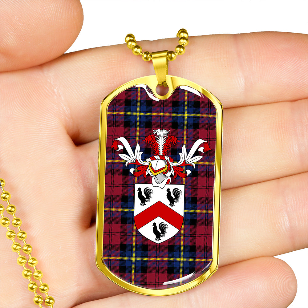 Aitken Modern Clan Badge Classic Tartan Dog Tag Necklace