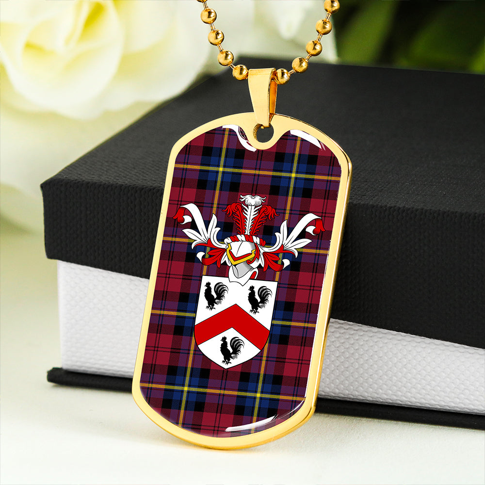 Aitken Modern Clan Badge Classic Tartan Dog Tag Necklace