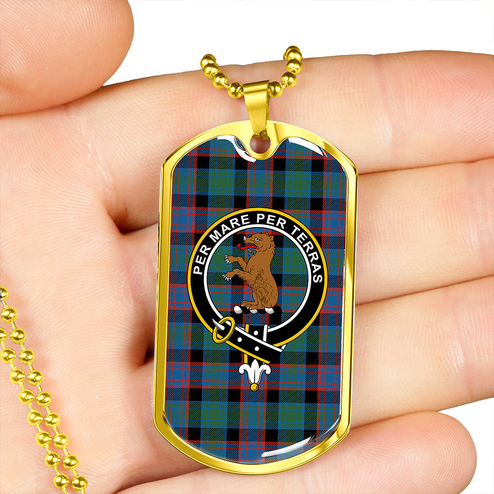 Alexander Hunting Ancient Clan Badge Classic Tartan Dog Tag Necklace