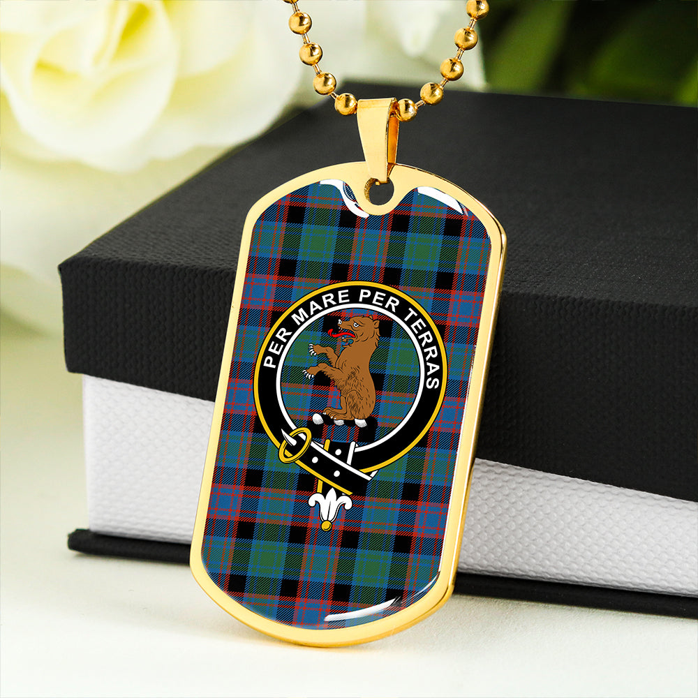 Alexander Hunting Ancient Clan Badge Classic Tartan Dog Tag Necklace
