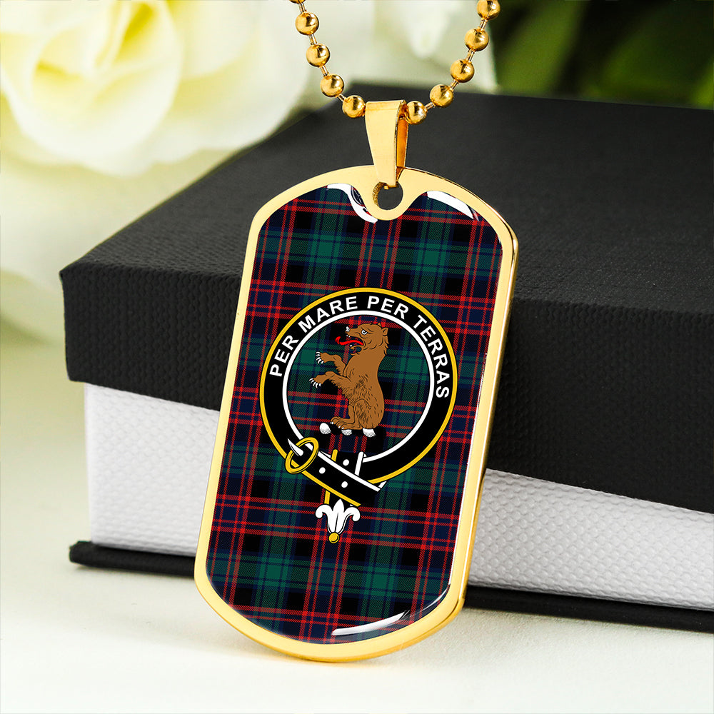 Alexander Hunting Modern Clan Badge Classic Tartan Dog Tag Necklace