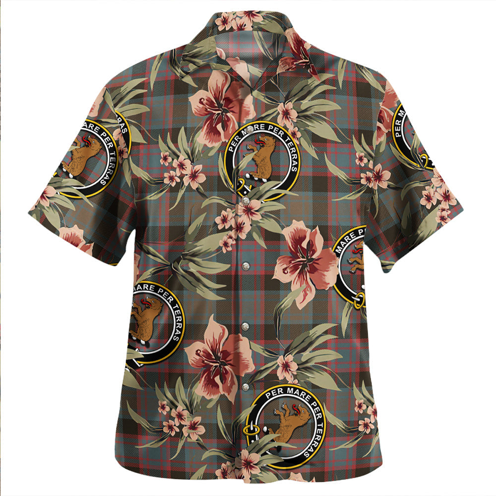 Scottish Tartan Alexander Hunting Weathered Clan Hawaiian Shirt Tropical Old Style