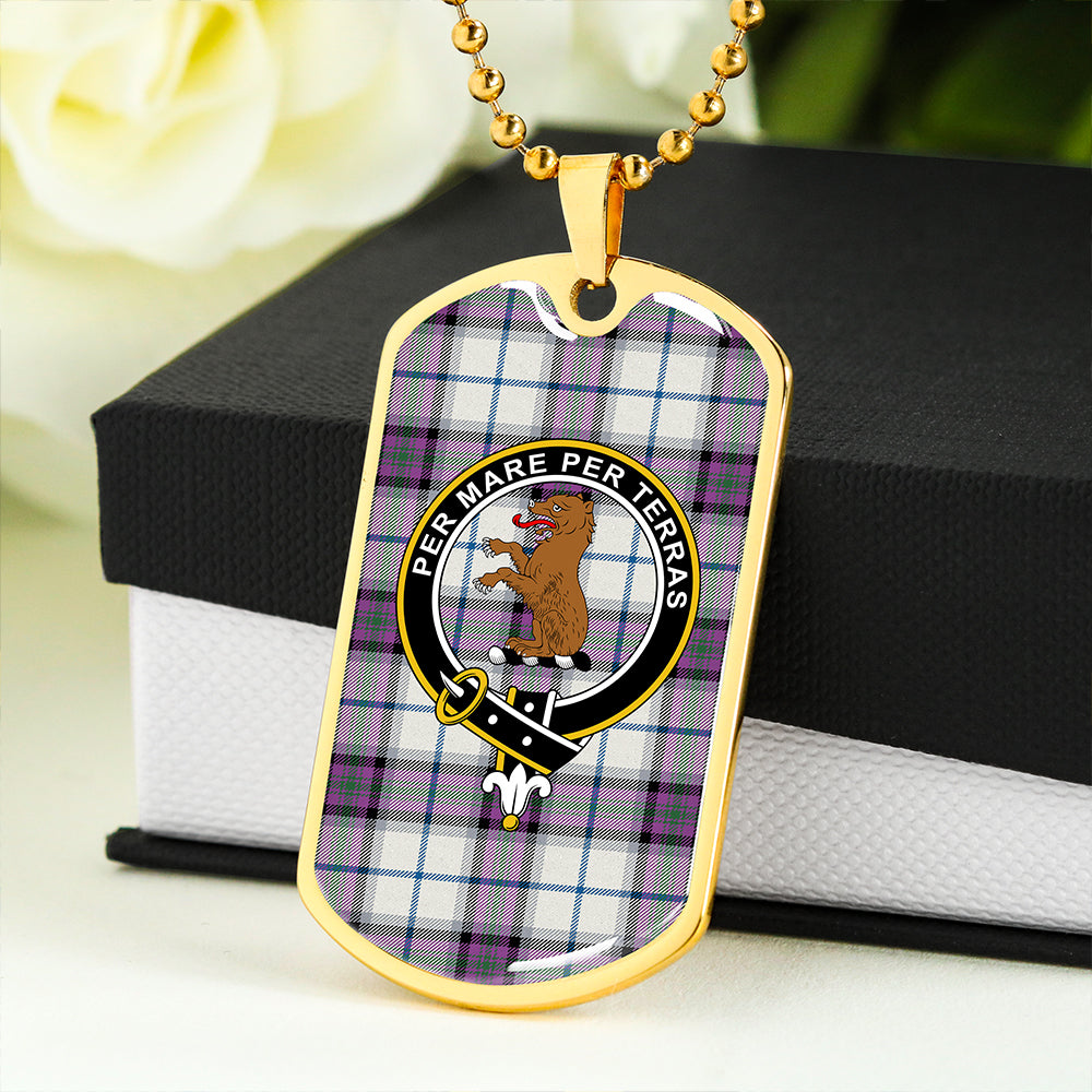 Alexander of Menstry Dress Ancient Clan Badge Classic Tartan Dog Tag Necklace