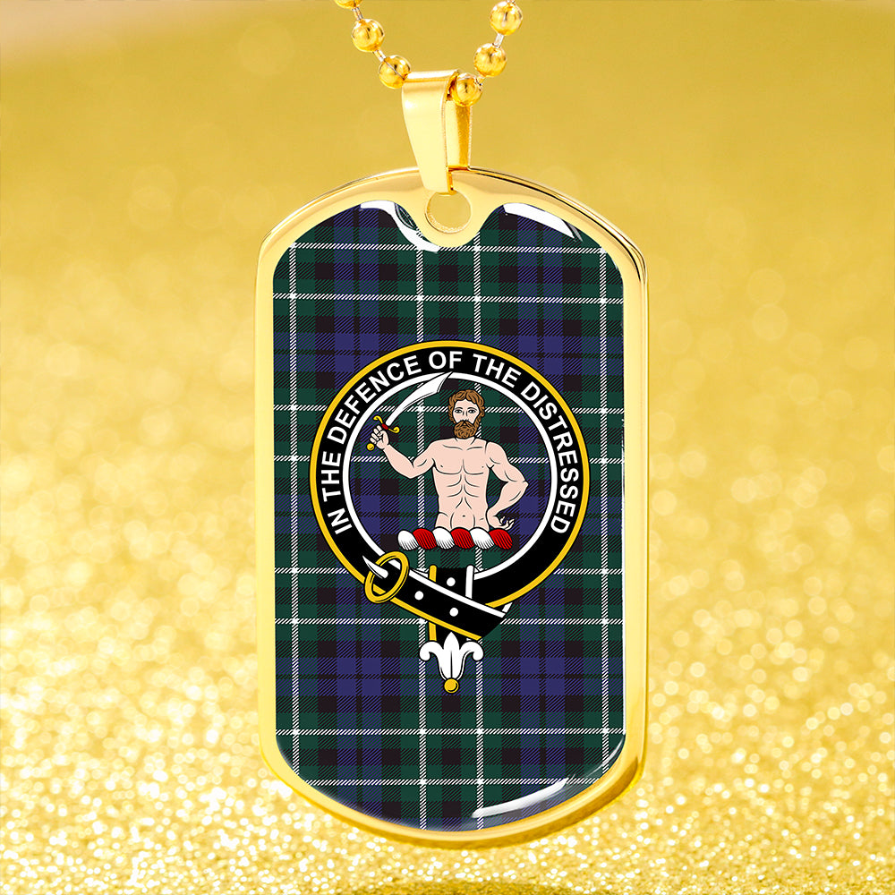 Allardice Clan Badge Classic Tartan Dog Tag Necklace
