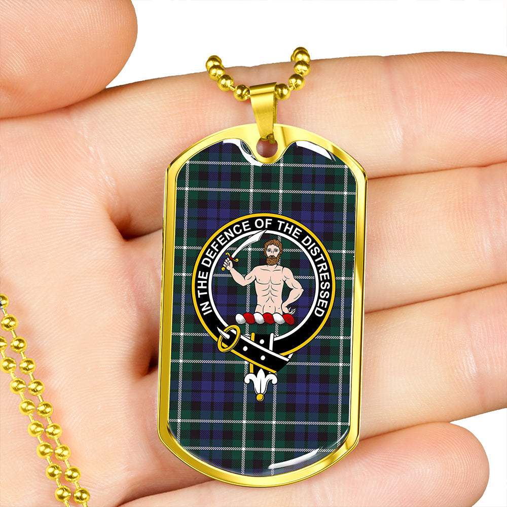Allardice Clan Badge Classic Tartan Dog Tag Necklace