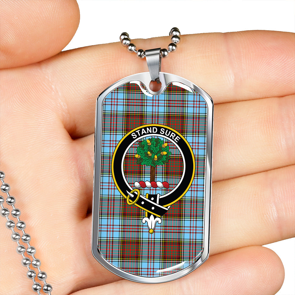 Anderson Ancient Clan Badge Classic Tartan Dog Tag Necklace